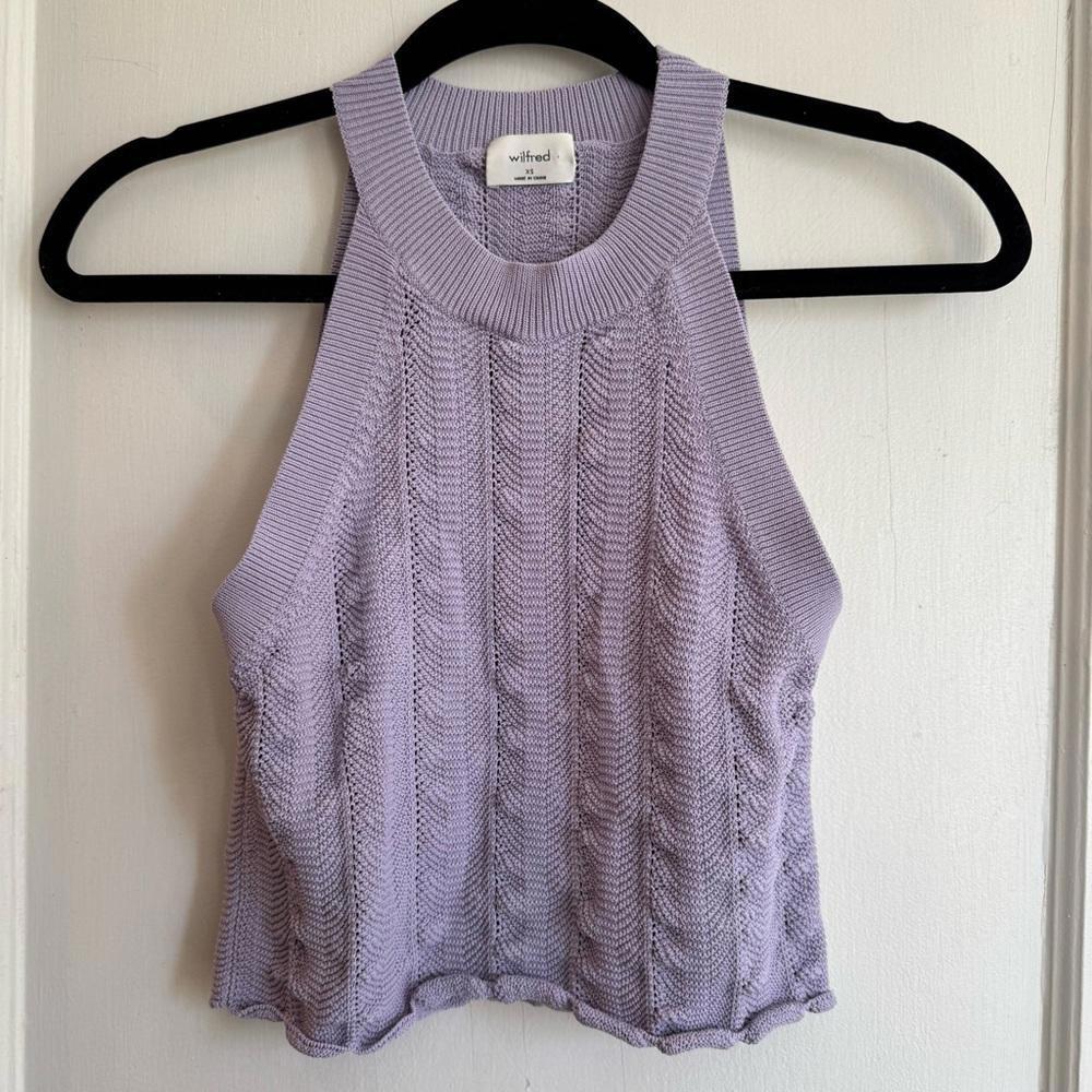 Aritzia Wilfred Knit Halter Scalloped Hem - Picture 2 of 6